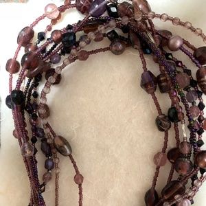 Chico amethyst color beaded necklace NWOT